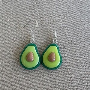New handcrafted 14k Gold Plated “Extra Guac, Please” Avocado Earrings